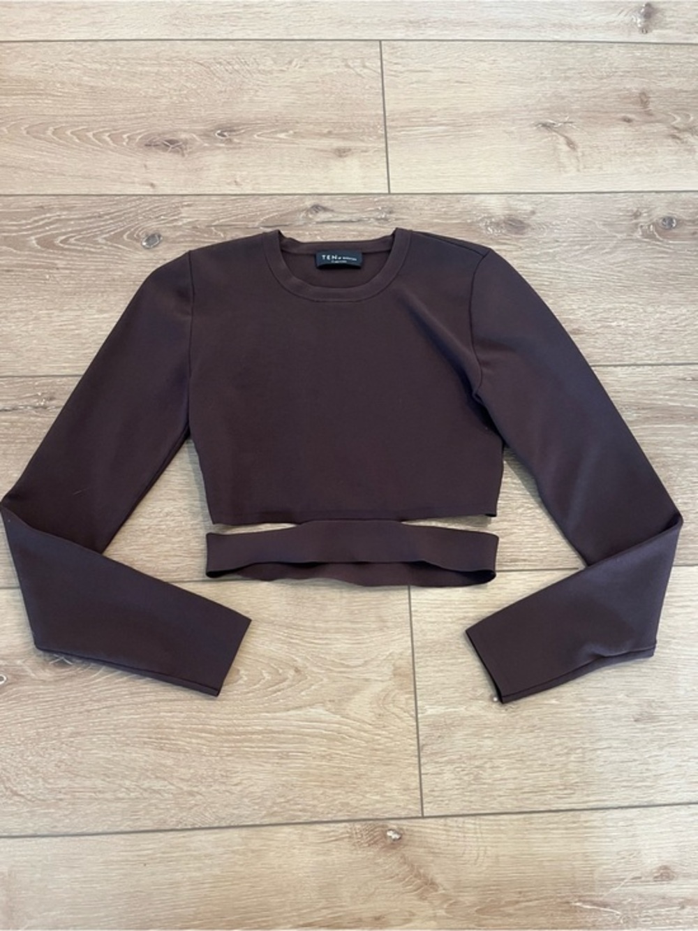 Aritzia Ten by‎ Babaton Retrospect Cutout Sweater Brown Size M